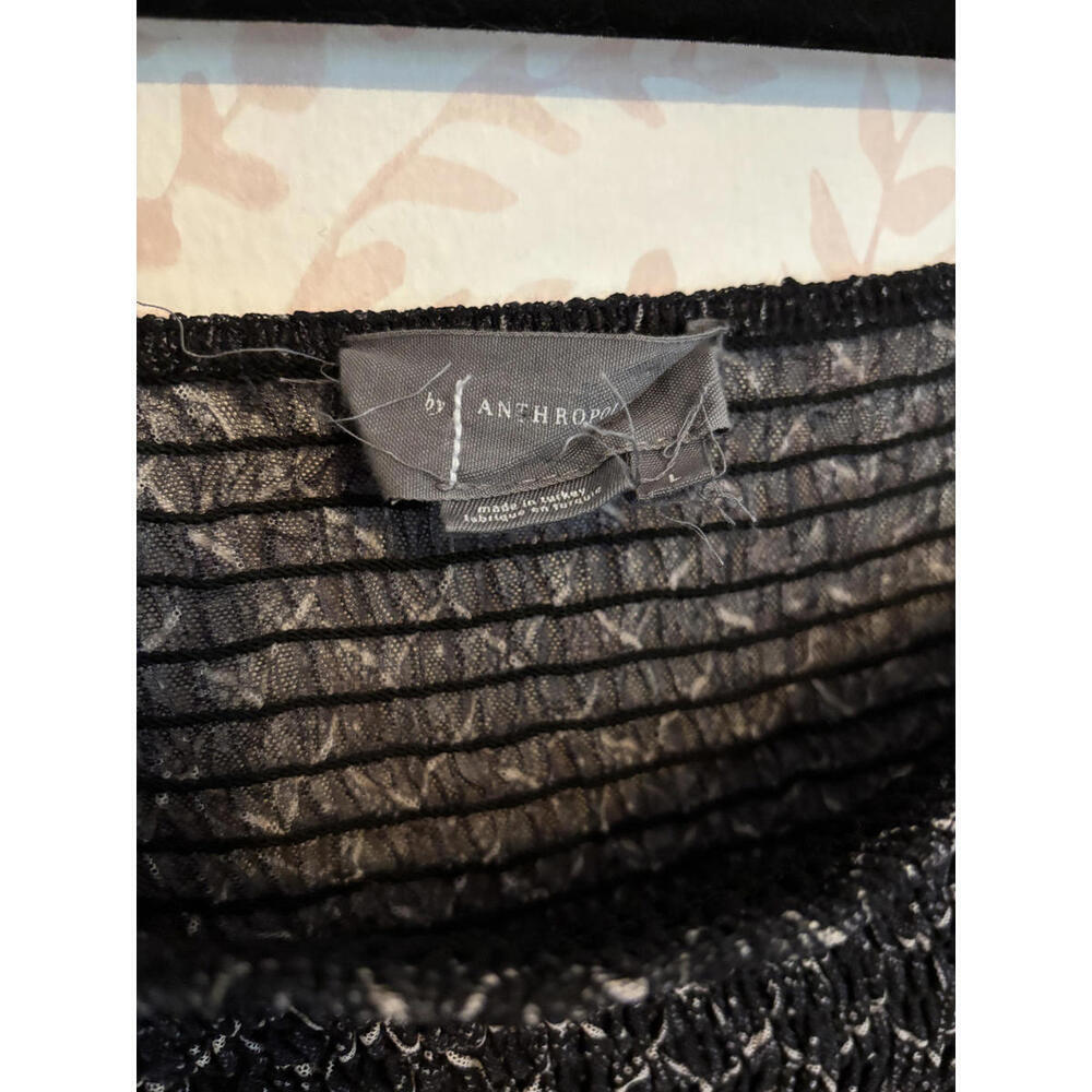 Sheer Sleeve Patterned Blouse By Anthropologie - image 3